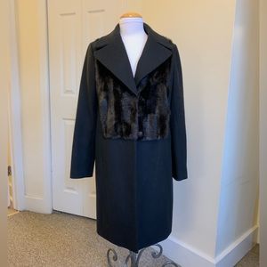 WOOL FUR DETAIL RACHEL ROY WINTER COAT